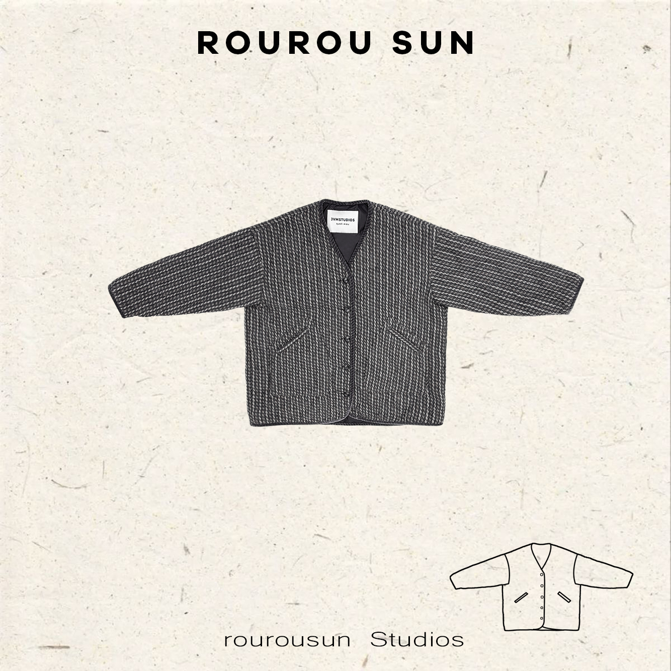 29352冬款女装韩系慵懒感格子开衫复古宽松棉服外套秋冬