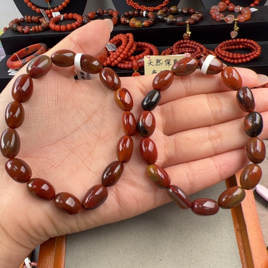 南红玛瑙未镶嵌（大山包包浆随型8-9mm多样性发一