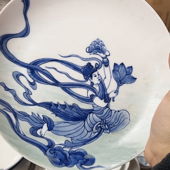 盘8寸手绘赏盘一个陶瓷陶瓷