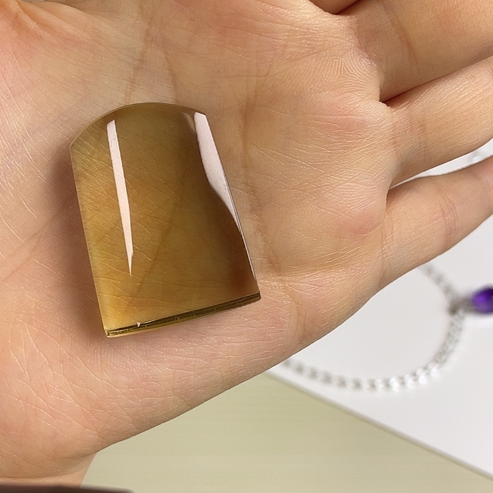 水晶未镶嵌颈饰项链黄水无事牌