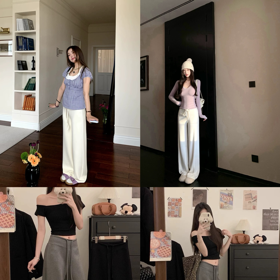 慵懒风舒适百搭“休闲阔腿裤”（有的有抽绳 有的没有）