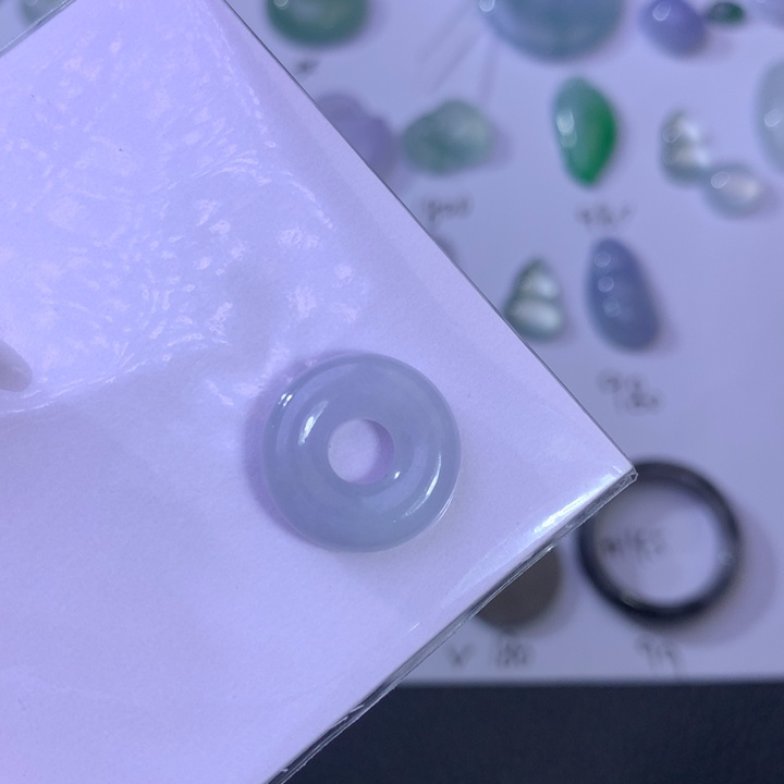 翡翠颈饰未镶嵌天然翡翠A货甜甜圈