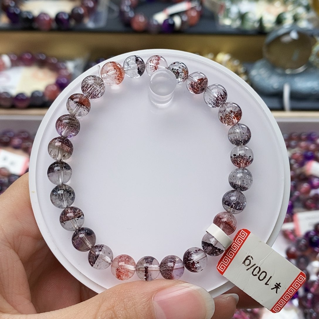 未镶嵌手链水晶稀有色超七7.3m C7030