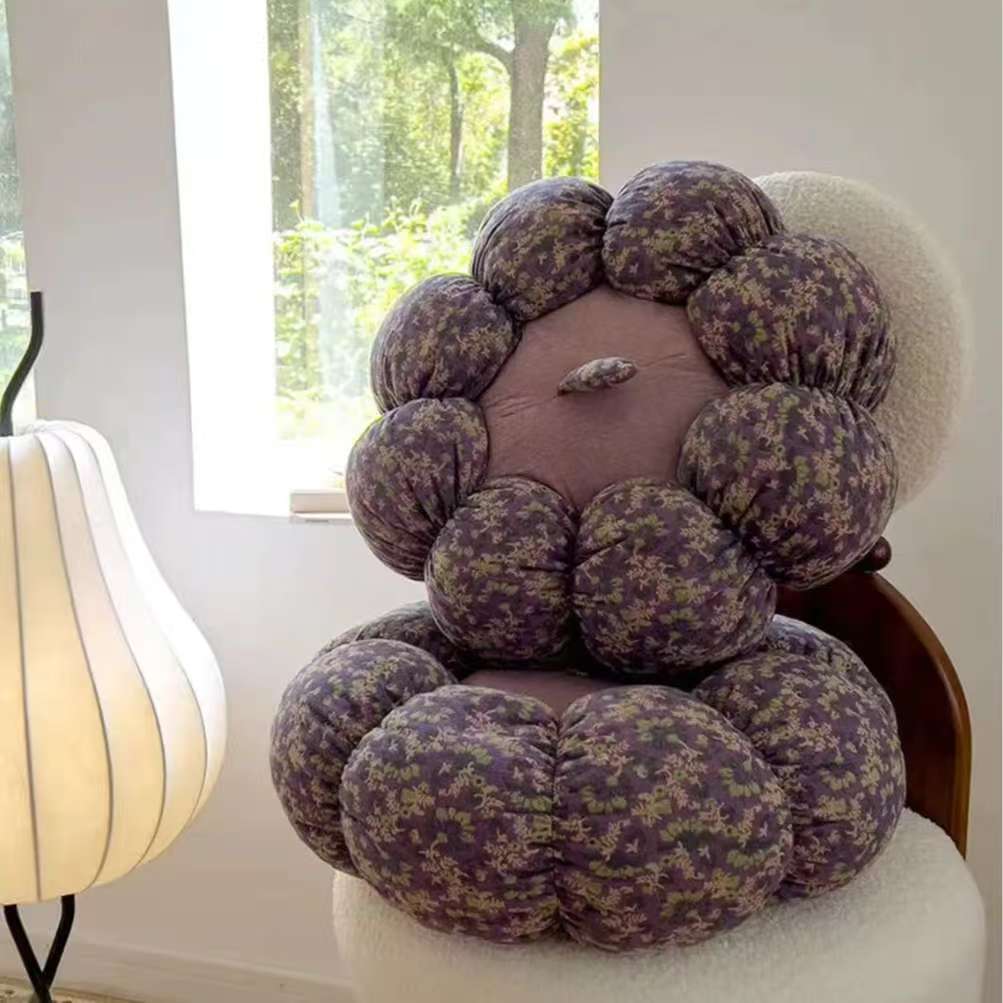 亲肤棉双层纱玩偶抱枕坐垫--小紫花南瓜（中号）高端高档上档次