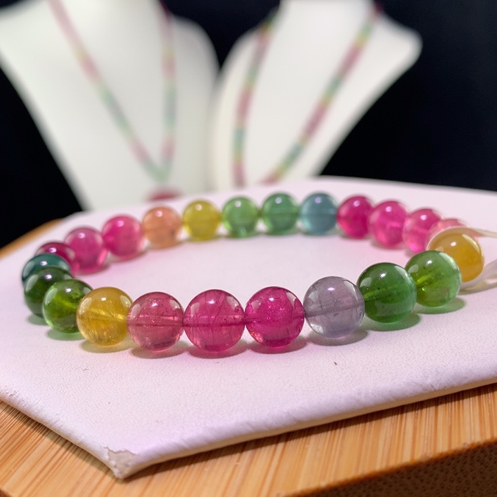 双色碧玺手链未镶嵌