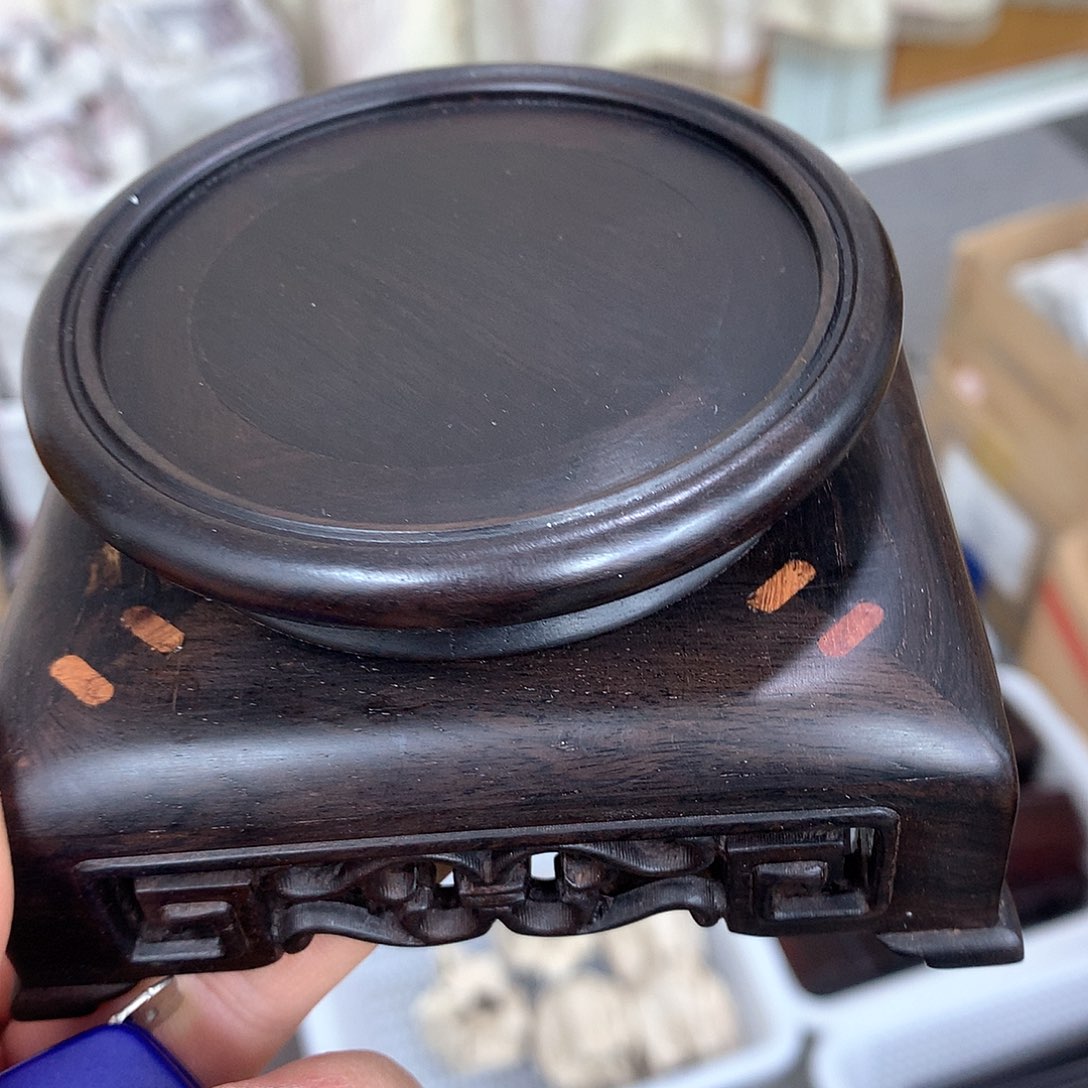 藤类紫光檀7公分天圆地方