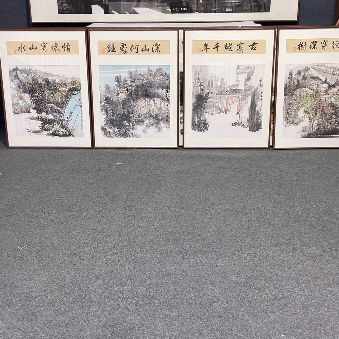 国画手绘画作品带框发货