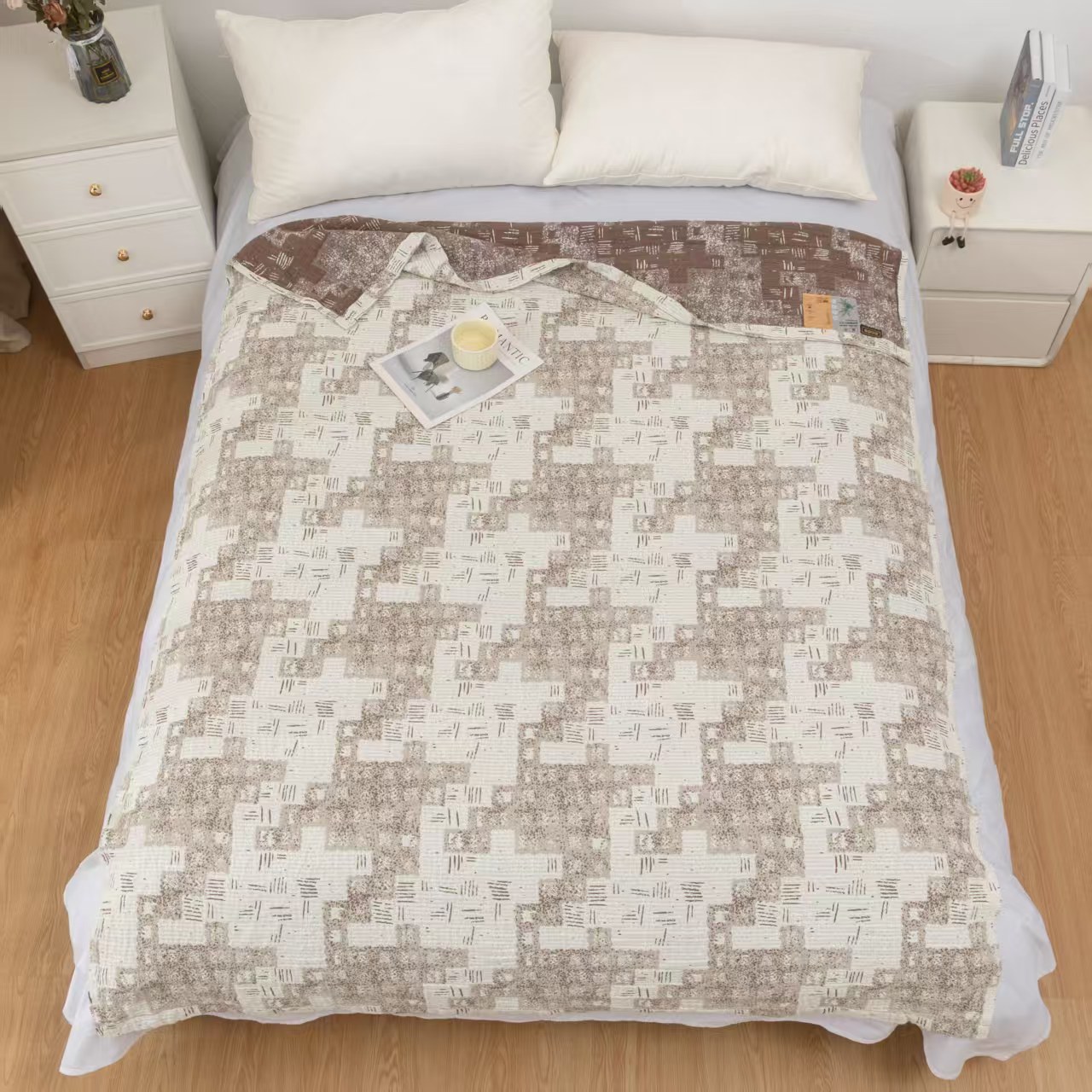 【印象千岛】1.5*2米雨露麻床盖柔软亲肤毯