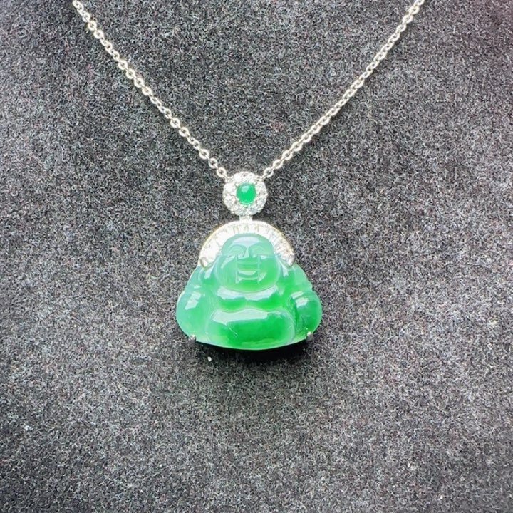 屁****翡翠未镶嵌颈饰天然A货