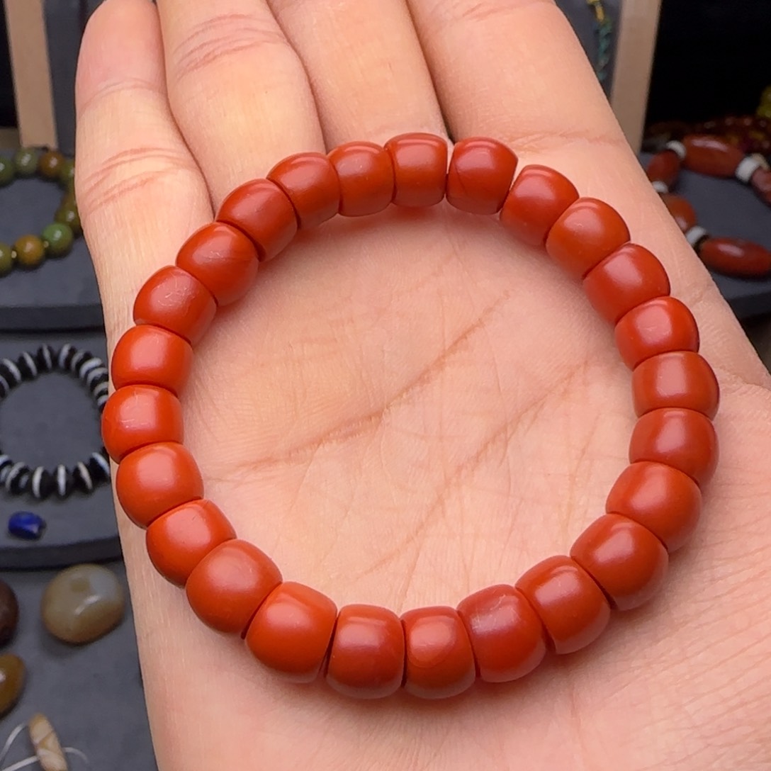 南红玛瑙手链未镶嵌