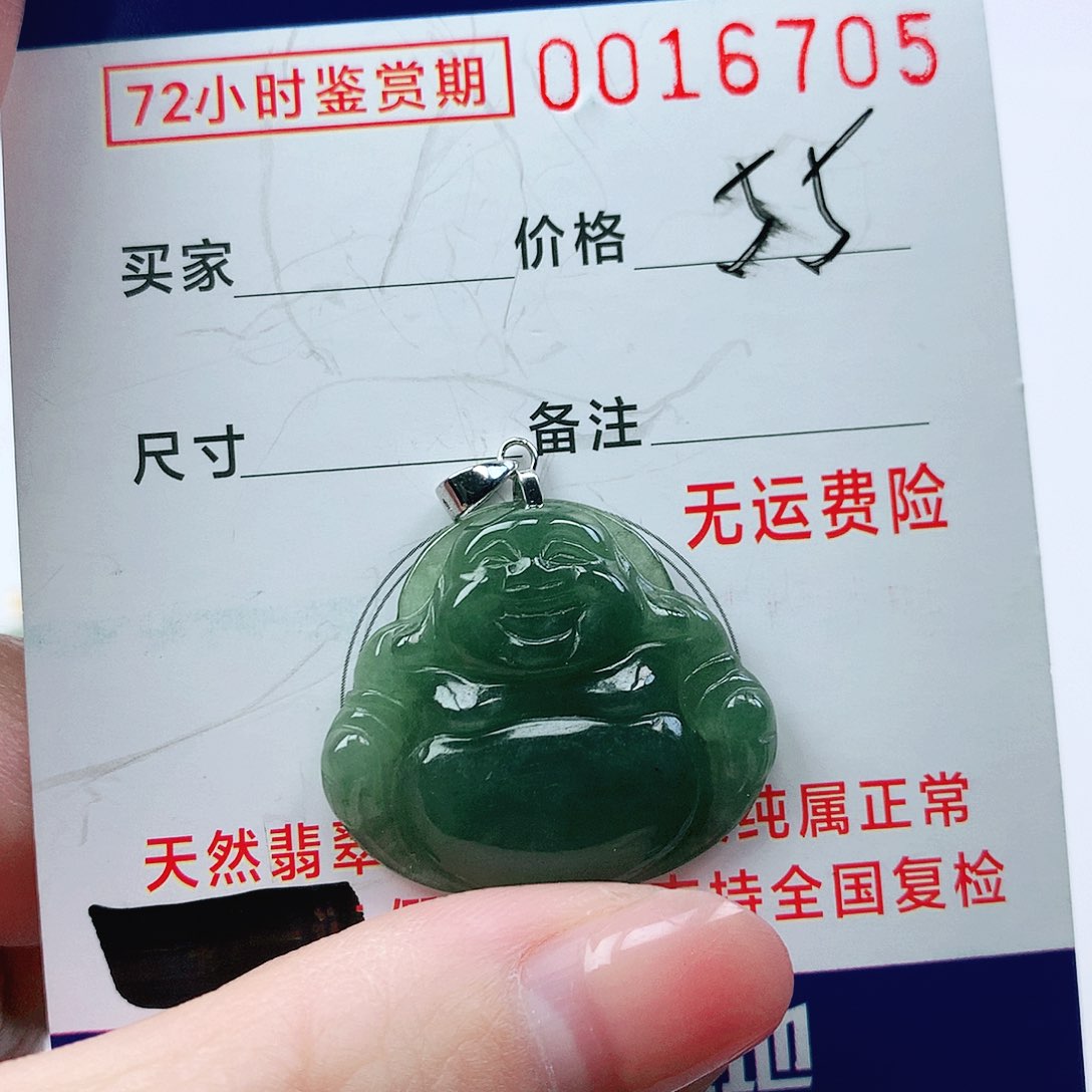 翡翠颈饰银S925镶嵌吊