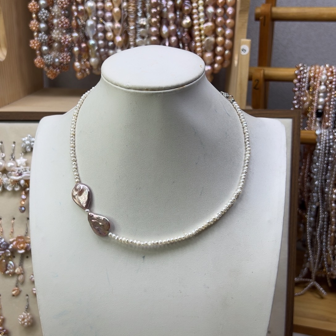 淡水珍珠合金手链