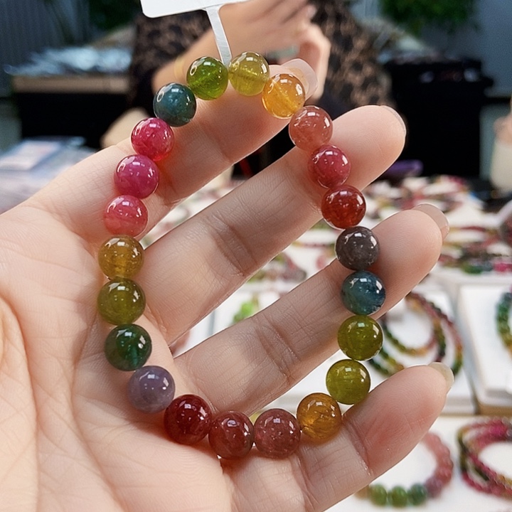 碧玺手链未镶嵌G2405-1单圈微色差发一