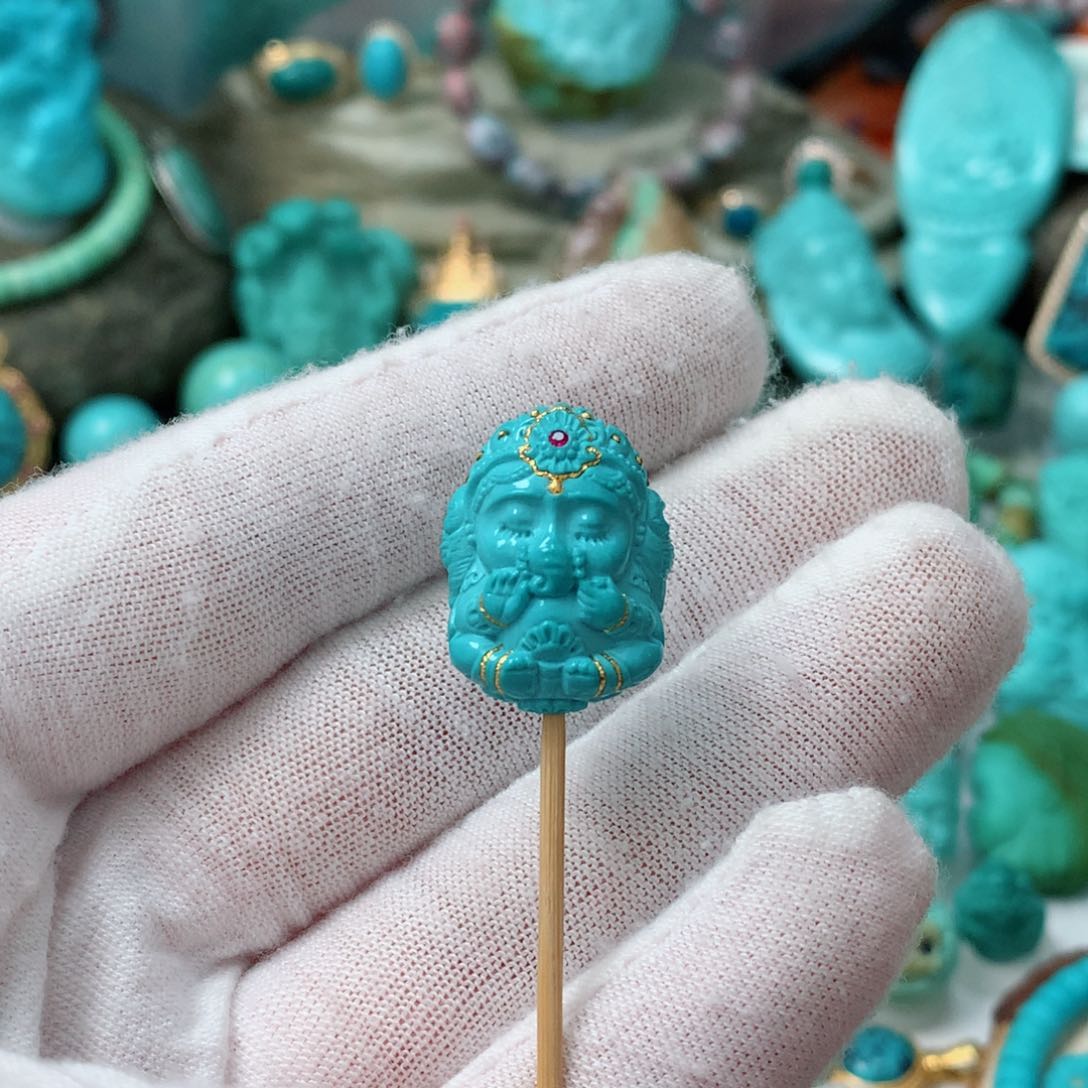 绿松石珠宝奇石未镶嵌