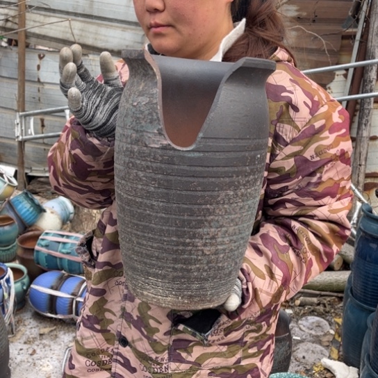 红陶口21高34瑕疵