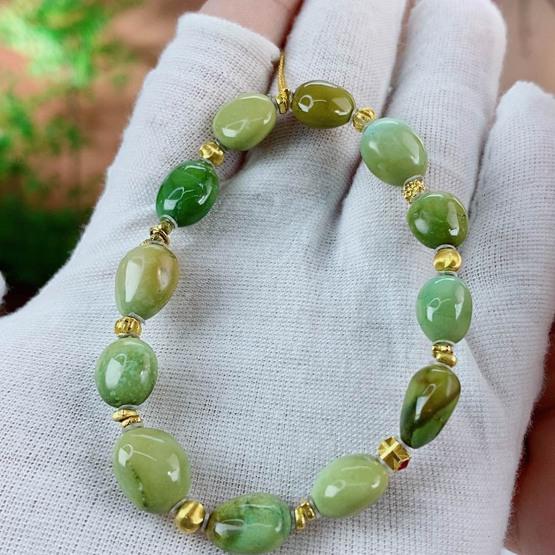 绿松石珠宝奇石18K金镶嵌