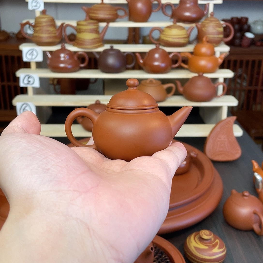 朱泥茶壶F*60cc朱泥水平