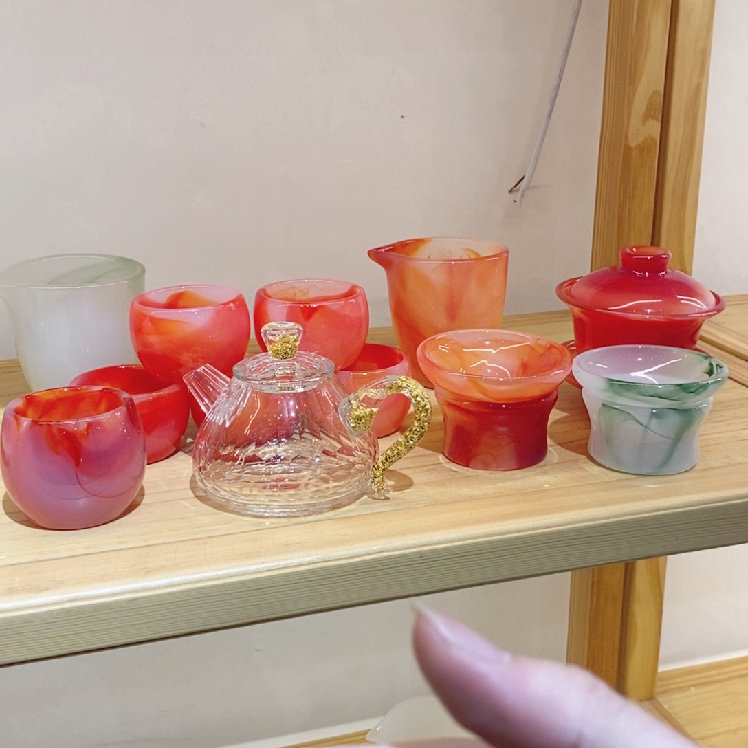 玛瑙套装 不带礼盒 主人杯1 漂绿公杯茶漏