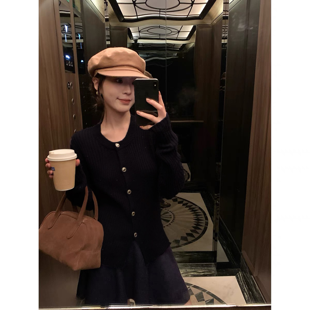 【燕麦色】3848开衫外套超柔软新款高品质圆领上衣