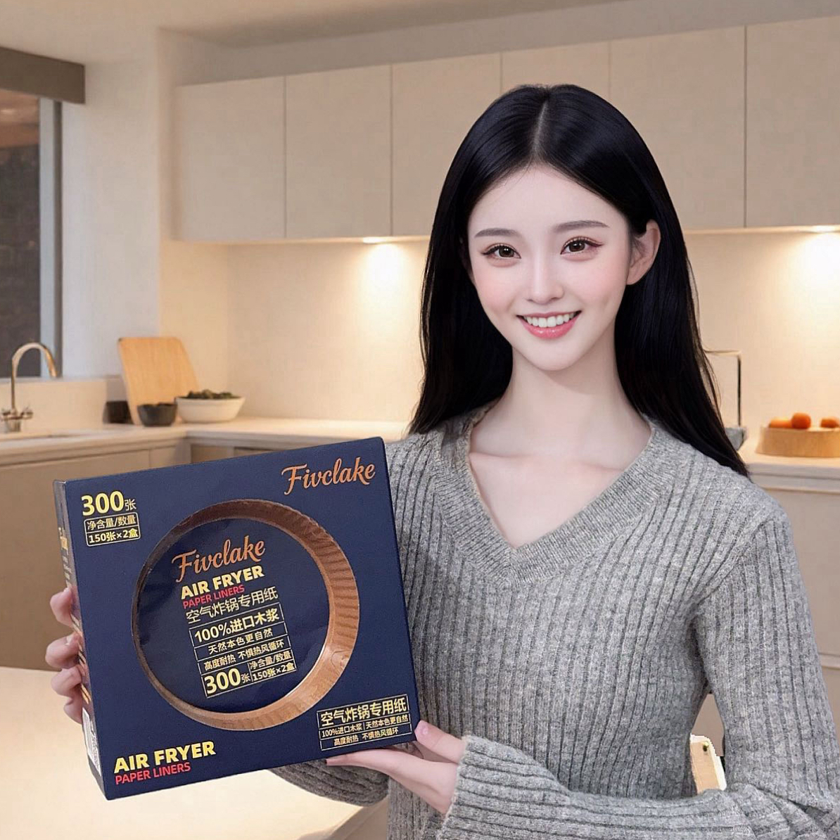 进口木浆 空气炸锅烘培专用纸（300张）