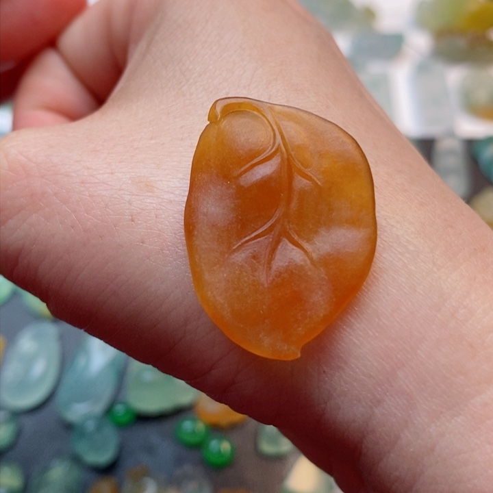 定制翡翠未镶嵌树叶