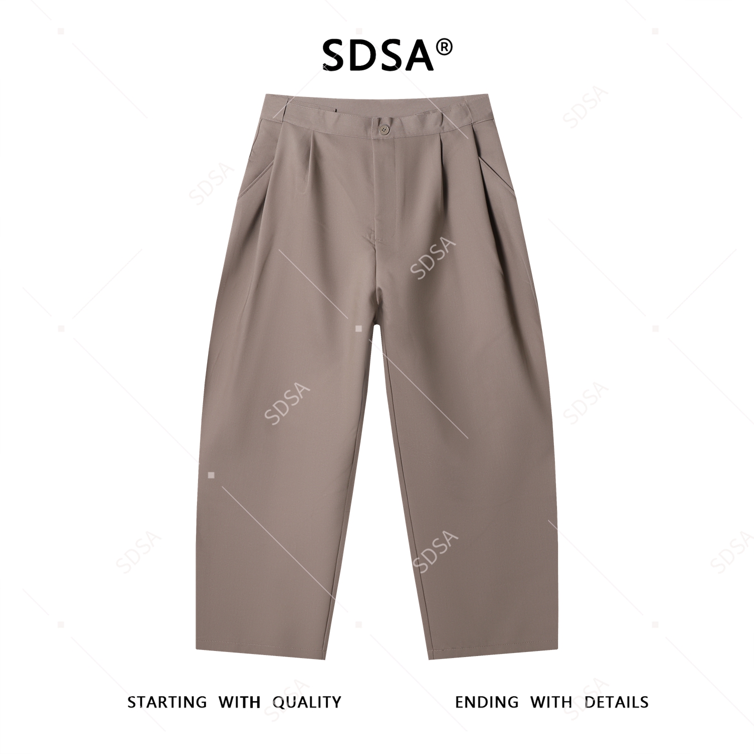 SDSA男士秋冬新款痞帅男装时尚宽松纯色直筒休闲裤百搭街头风休闲