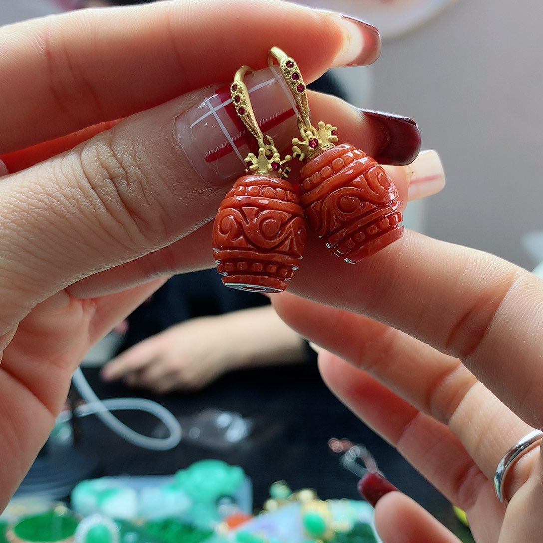 【闪购商品】翡翠耳饰未镶嵌h，