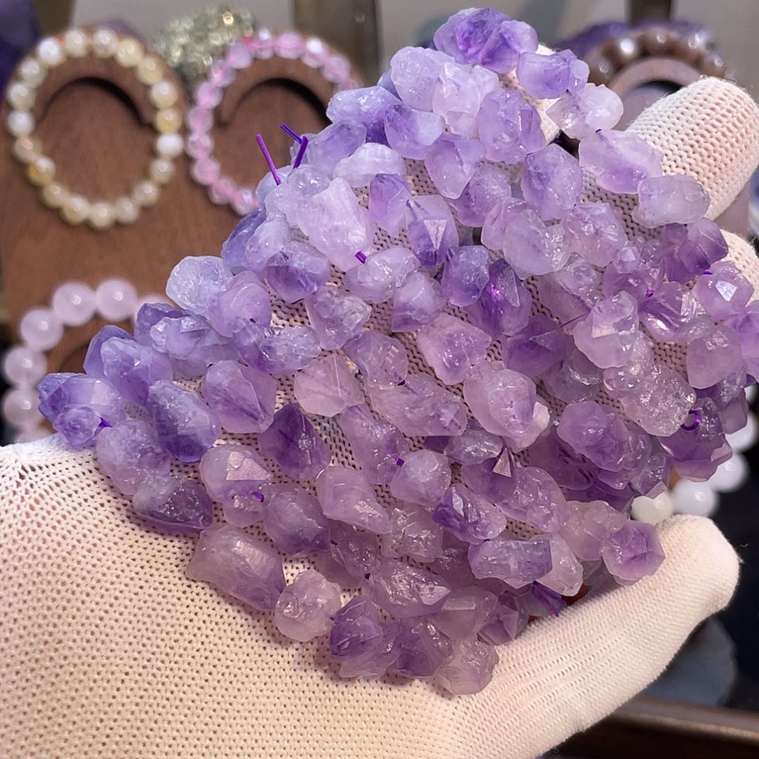 手链水晶未镶嵌纯天然紫水
