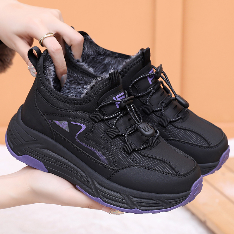 老北京布鞋女棉鞋冬轻便软底运动鞋加绒加厚保暖妈妈鞋老人健步鞋