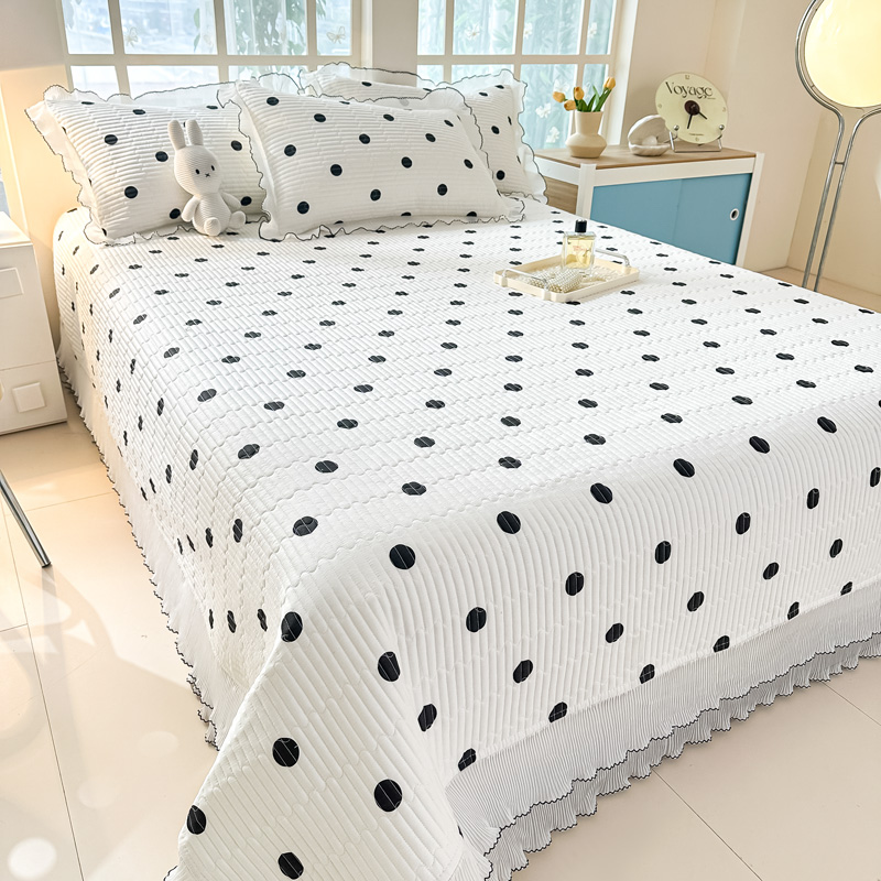 2025新款纯棉A类小清新公主风床盖单件全棉床盖三件套韩式双人a类