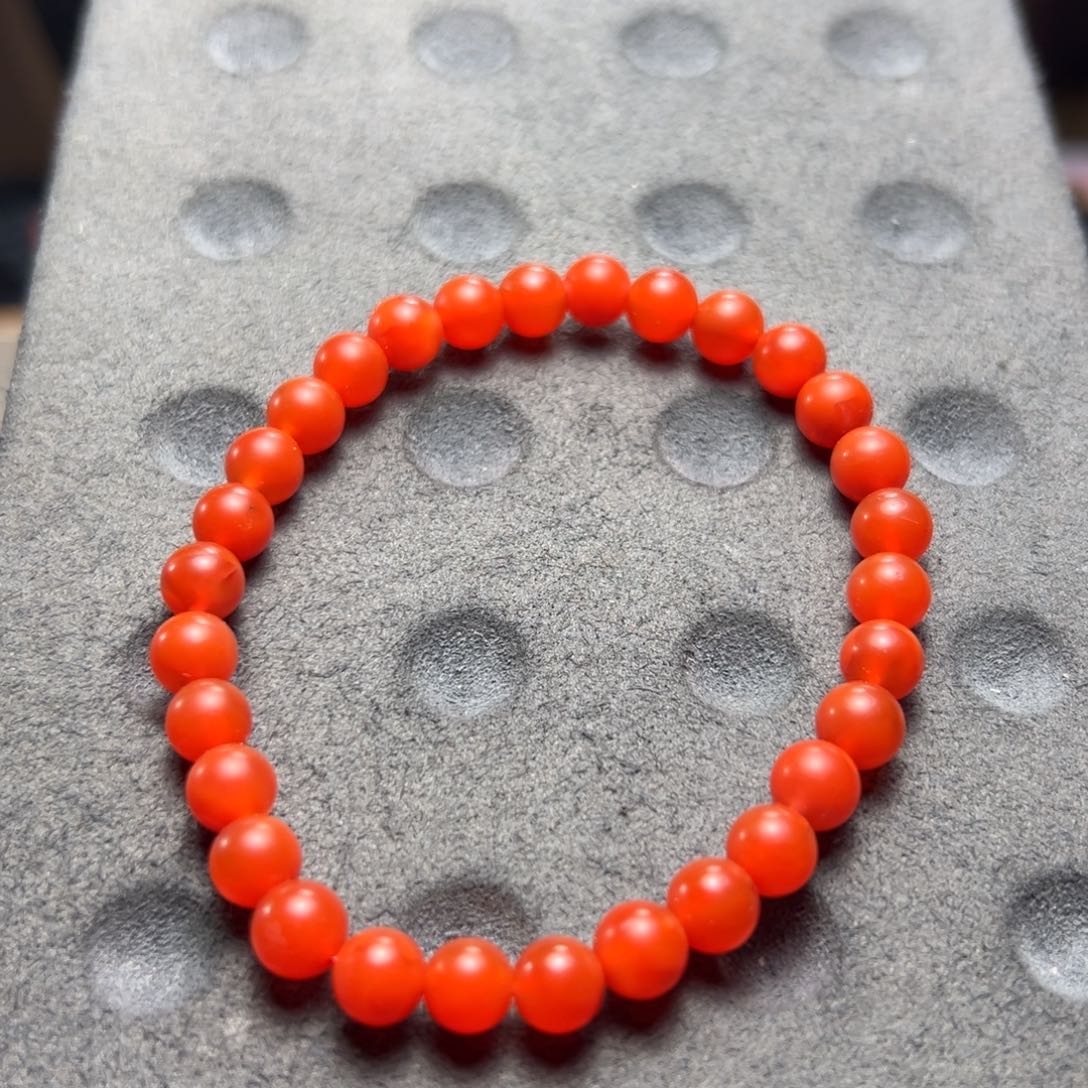 南红玛瑙南红手串尺寸0.65mm未镶嵌