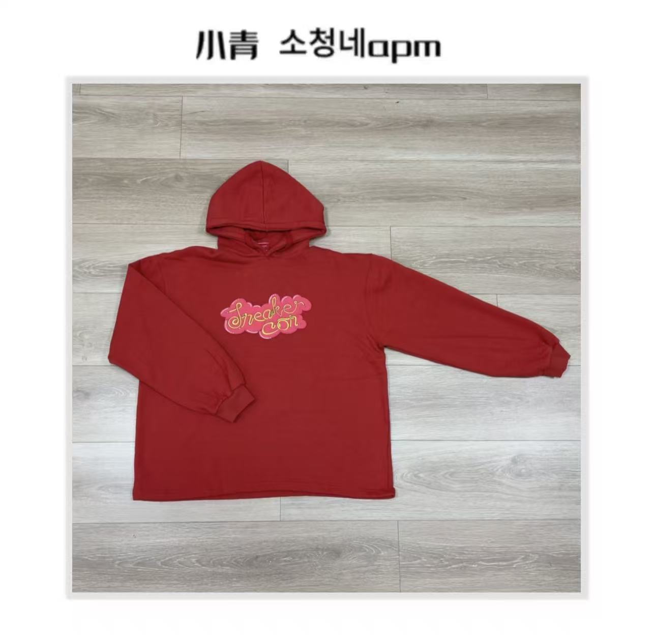 韩国东大门 公鸡/大胡子老头连帽加绒卫衣