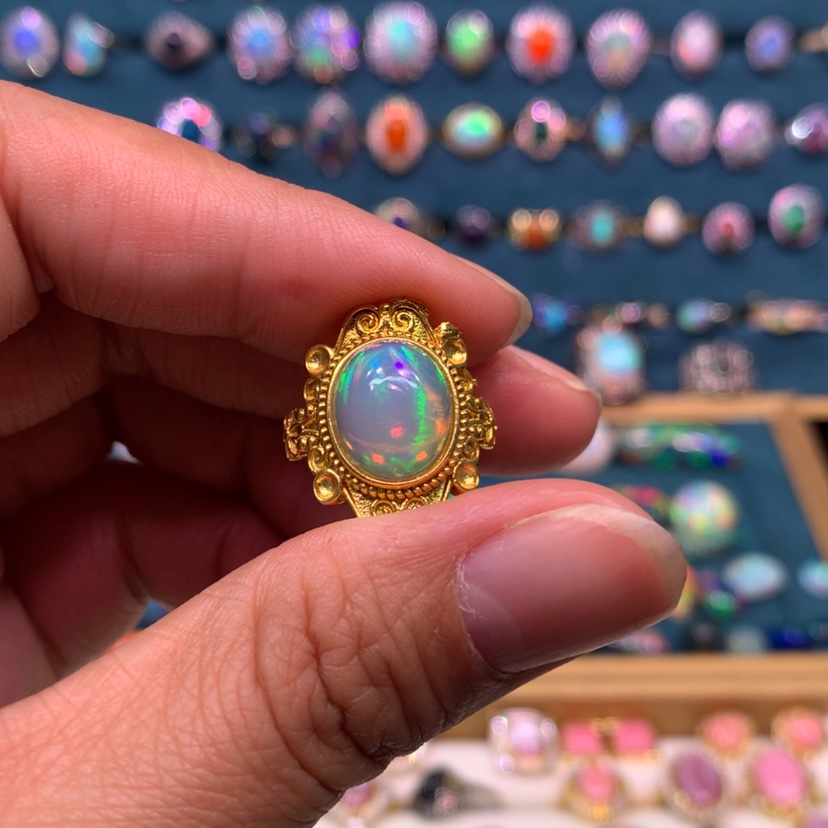 【闪购商品】欧泊戒指换款银S925镶嵌?****?