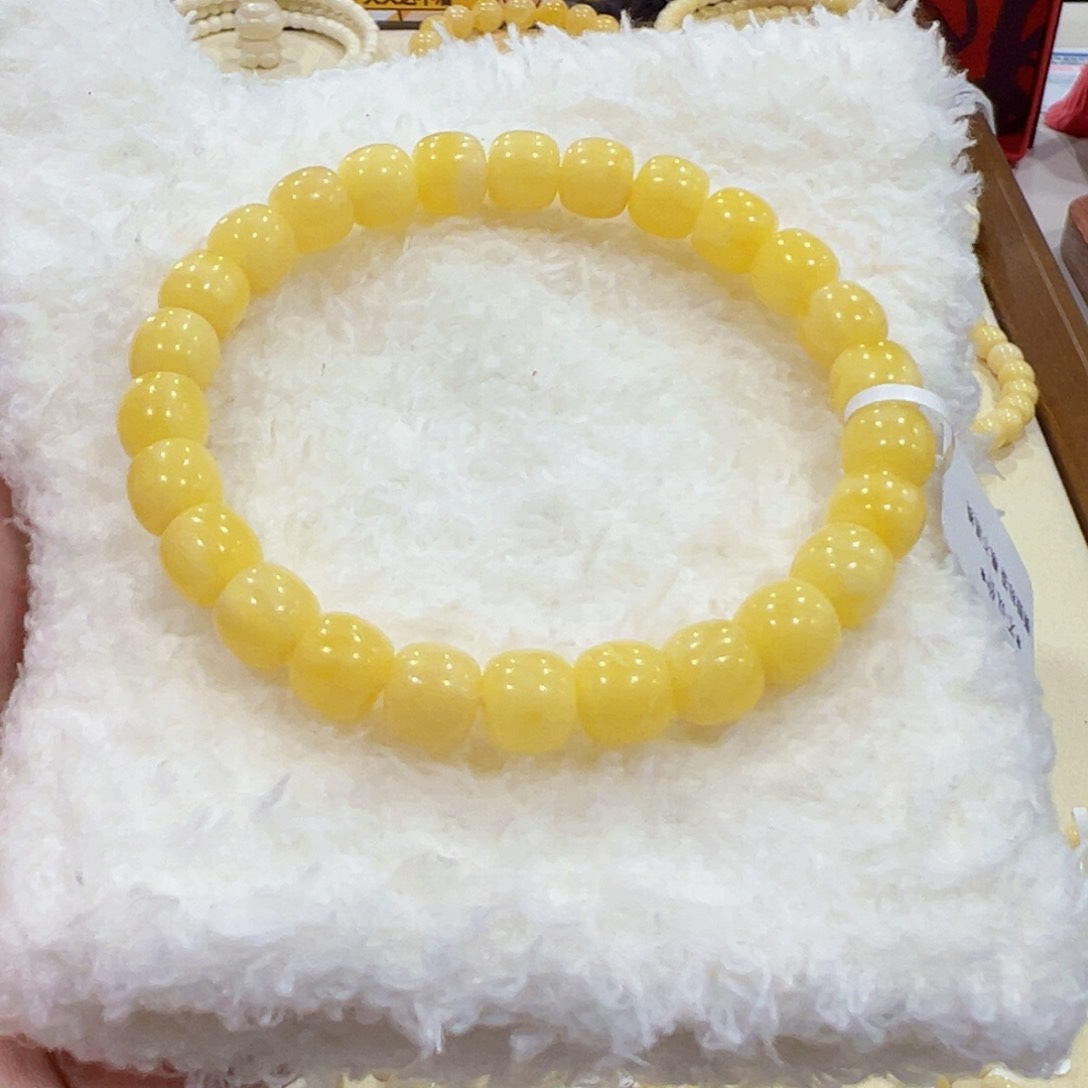 蜜蜡手链未镶嵌8.5m满蜡老型全品