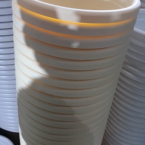 树脂四季4号米黄无托6个