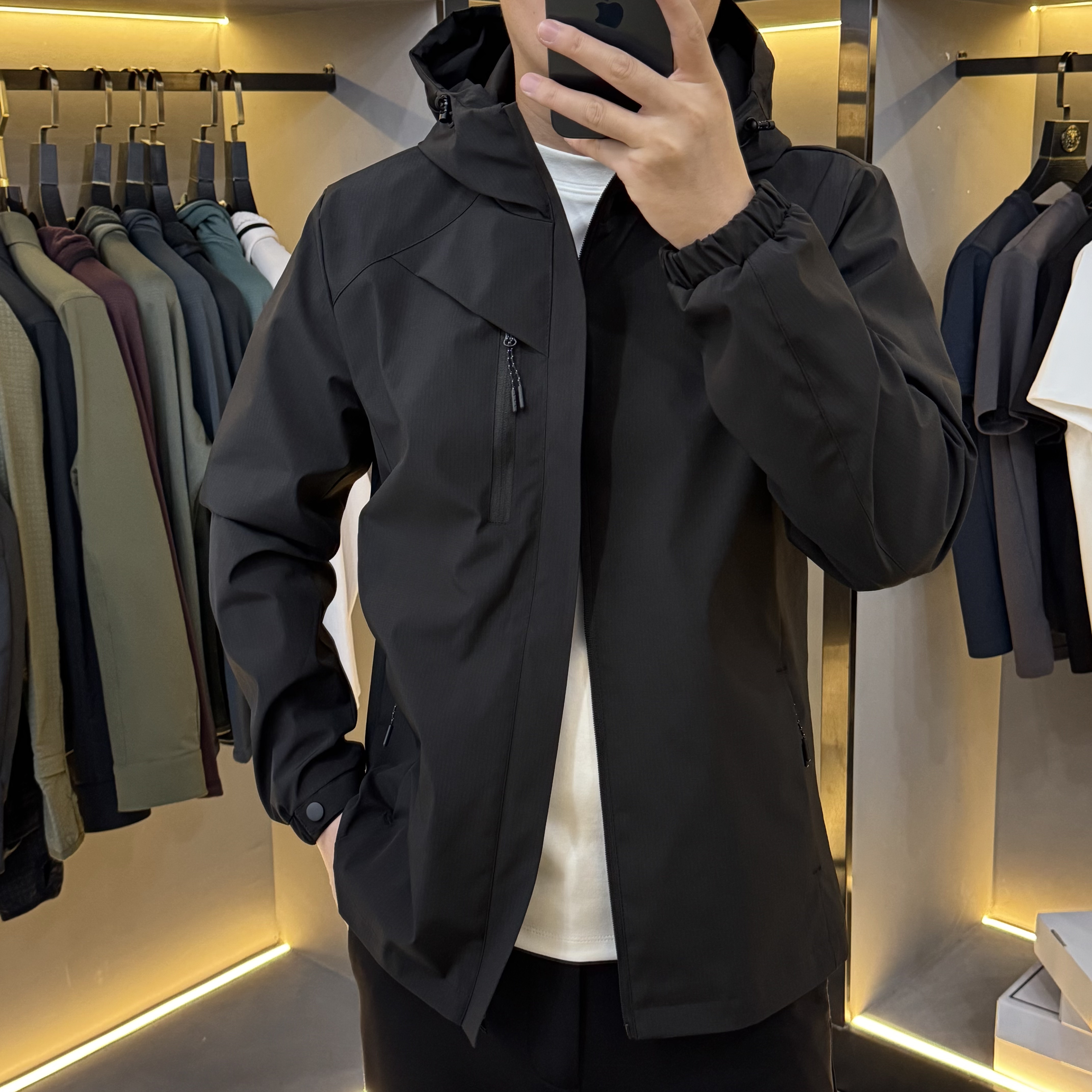 秋冬加厚加棉冲锋衣棉服男士休闲百搭连帽棉衣户外软壳冲锋衣棉服