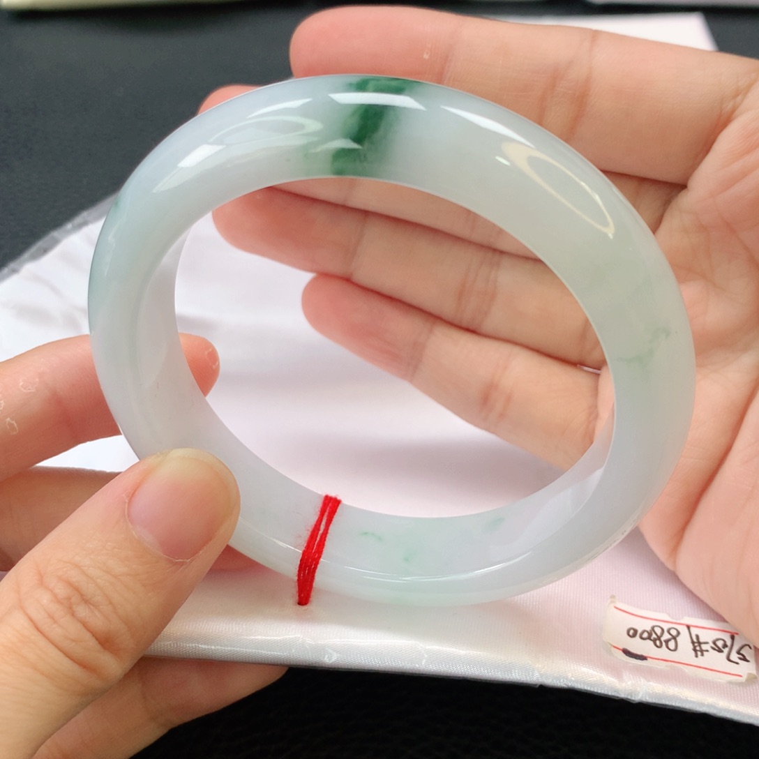 翡翠手镯未镶嵌缅甸57.5