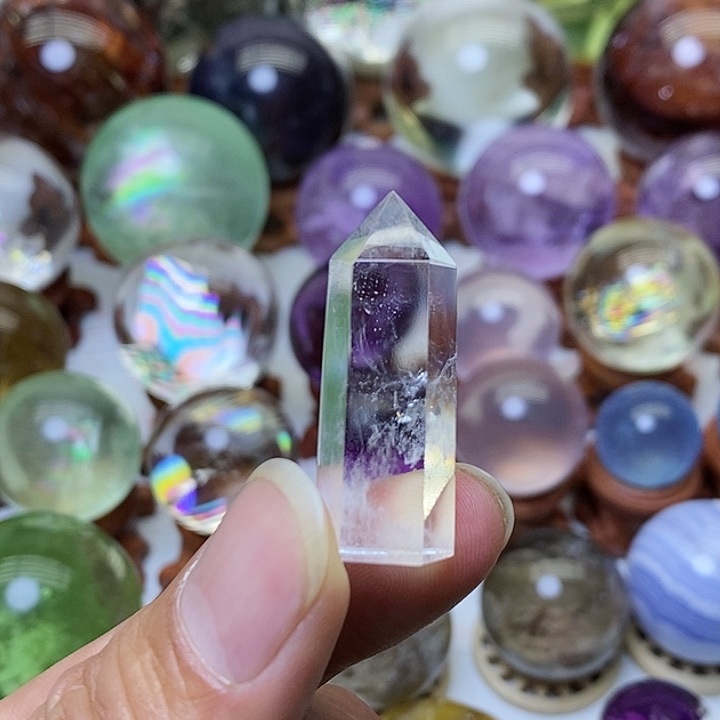 水晶白水晶柱子未镶嵌