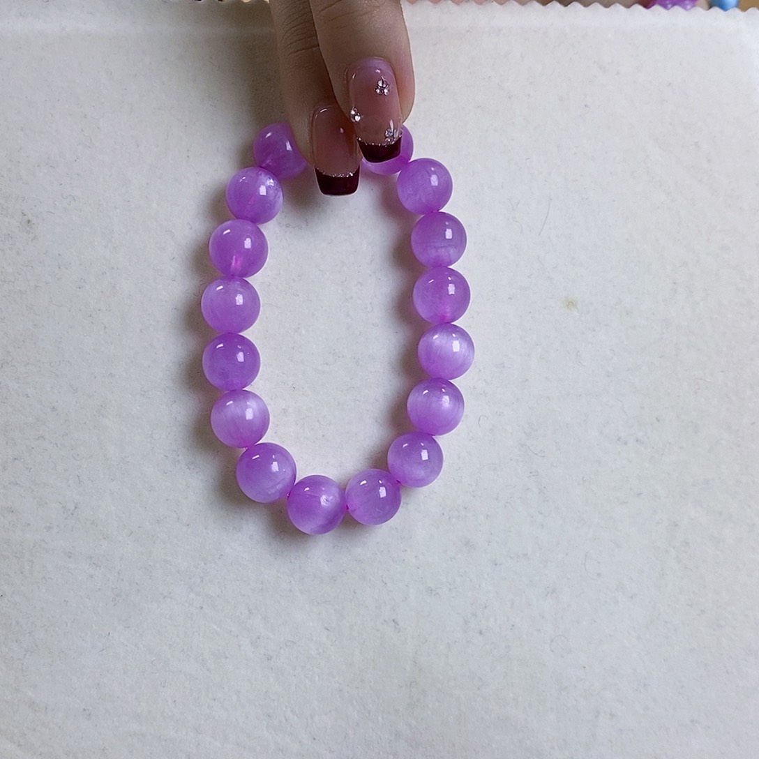 锂辉石紫锂辉高冰收藏级手串10+未镶嵌