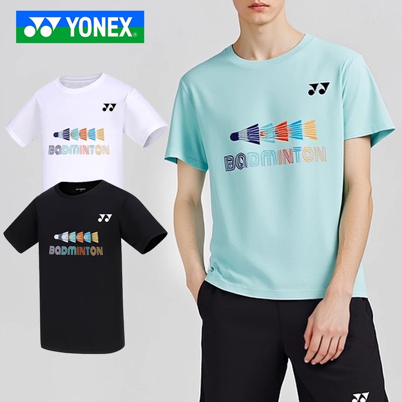 YONEX/尤尼克斯羽毛球服男女款T恤速干短袖圆领1152625BCR运动服