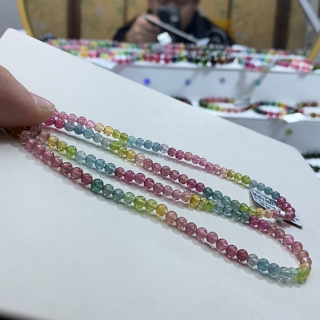 碧玺手链未镶嵌多样性发一条