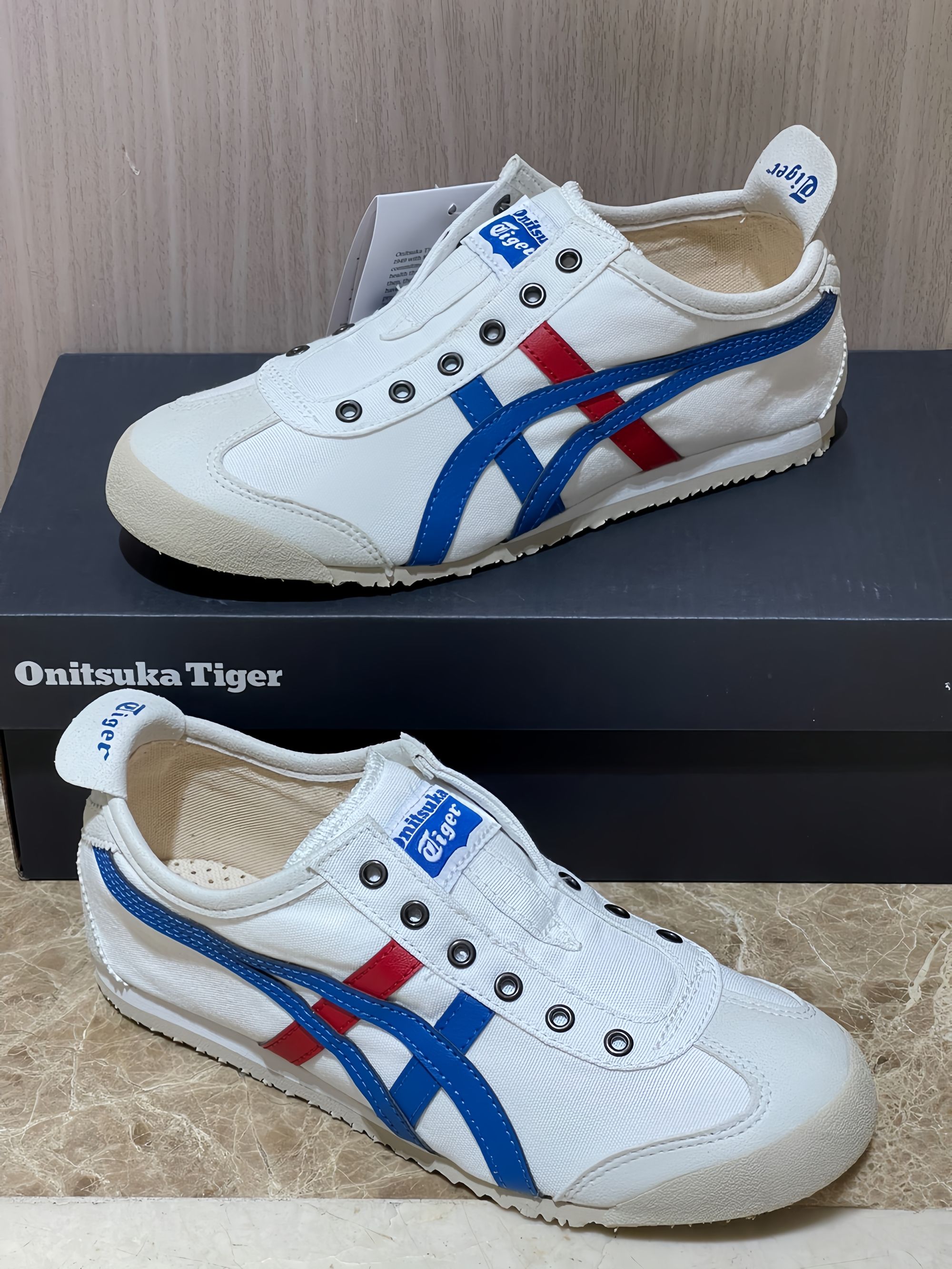 Onitsuka Tiger鬼冢虎一脚蹬Mexico66帆布男女休闲板鞋官方正品