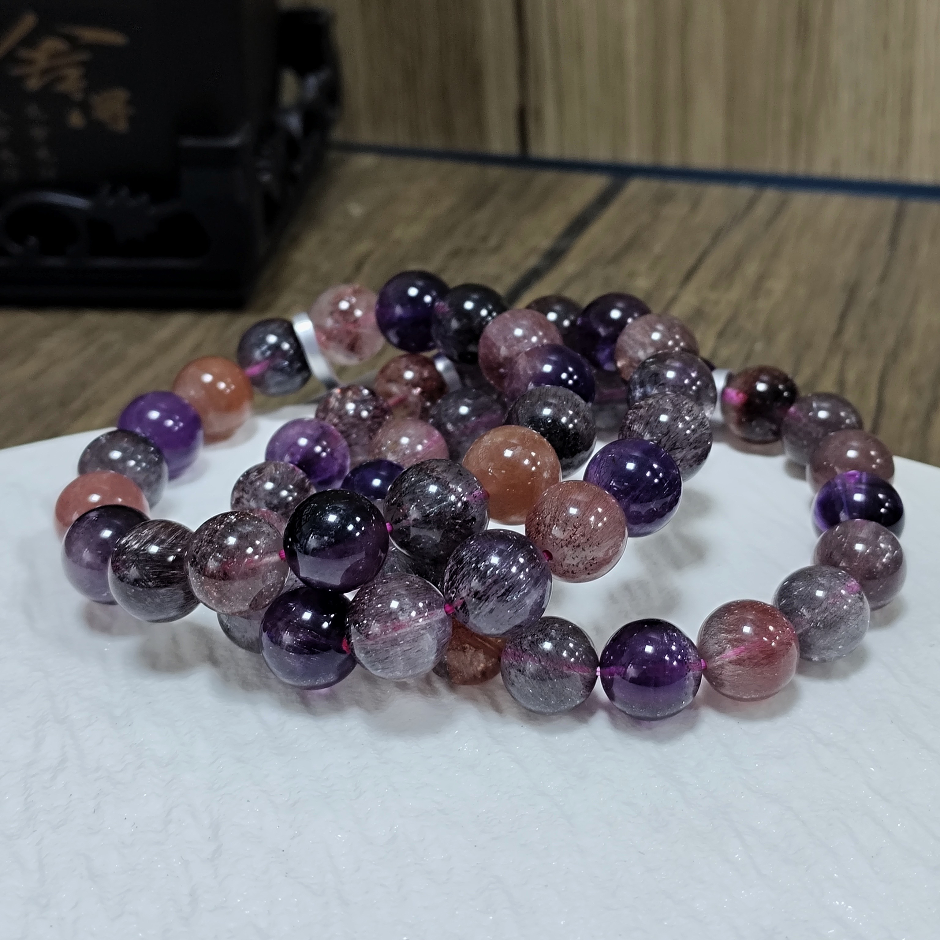 【书记甄选】天然超七单圈手链 多样性发一件 约11mm 1833BB