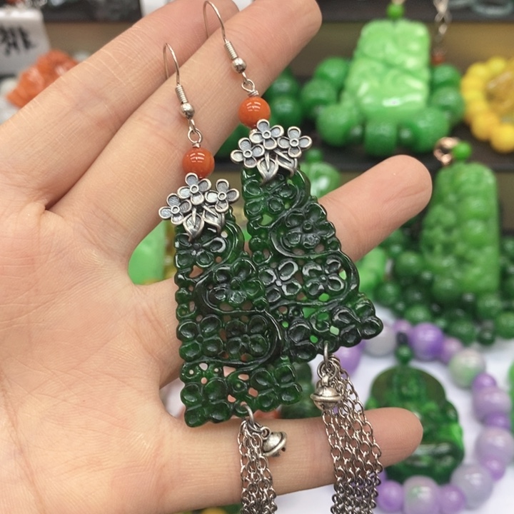 翡翠未镶嵌耳饰耳饰50