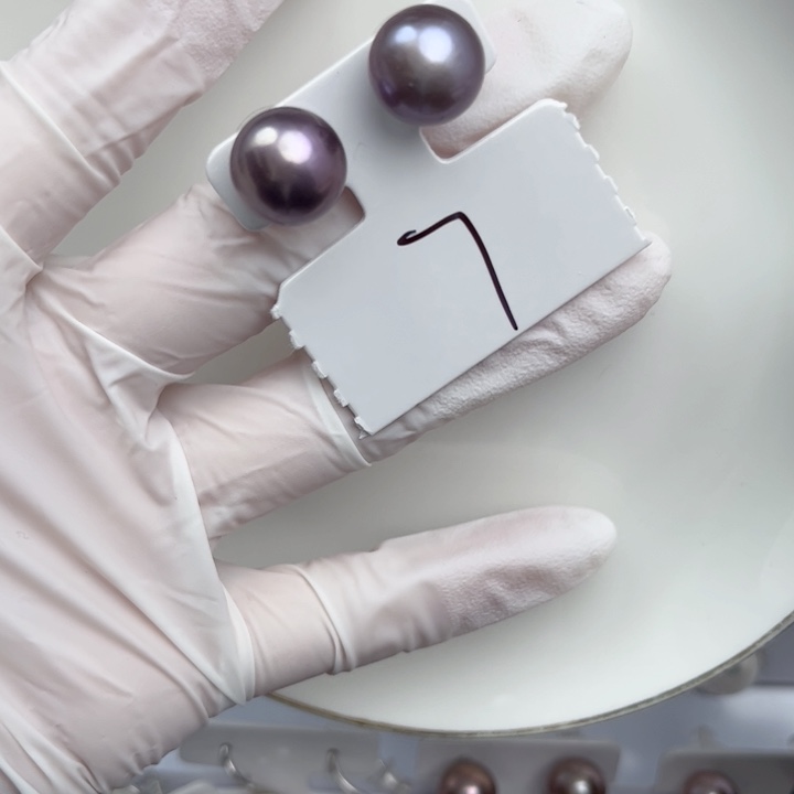 淡水珍珠耳饰银S925镶嵌