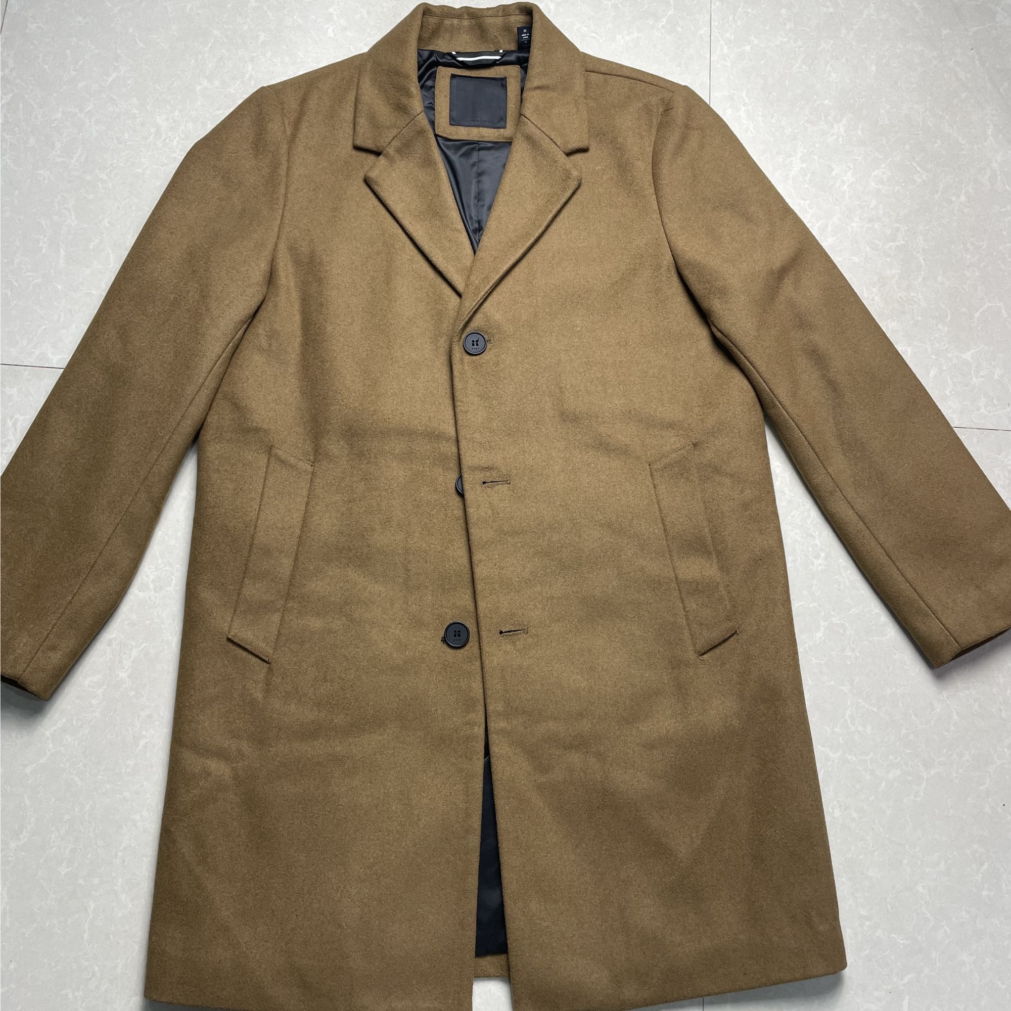 L53男士中长款经典商务毛呢大衣外套