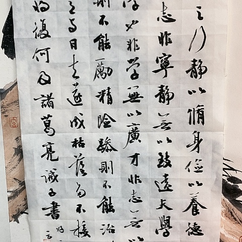 【闪购商品】国画村**树两平尺作品诫子书作品欣赏