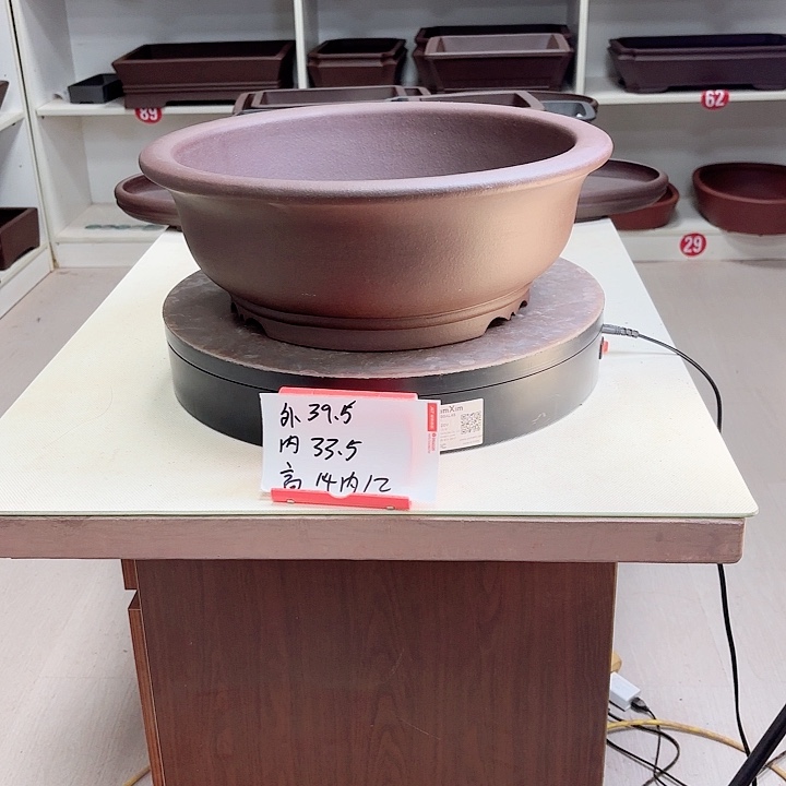 紫砂花盆玉缘口圆盆