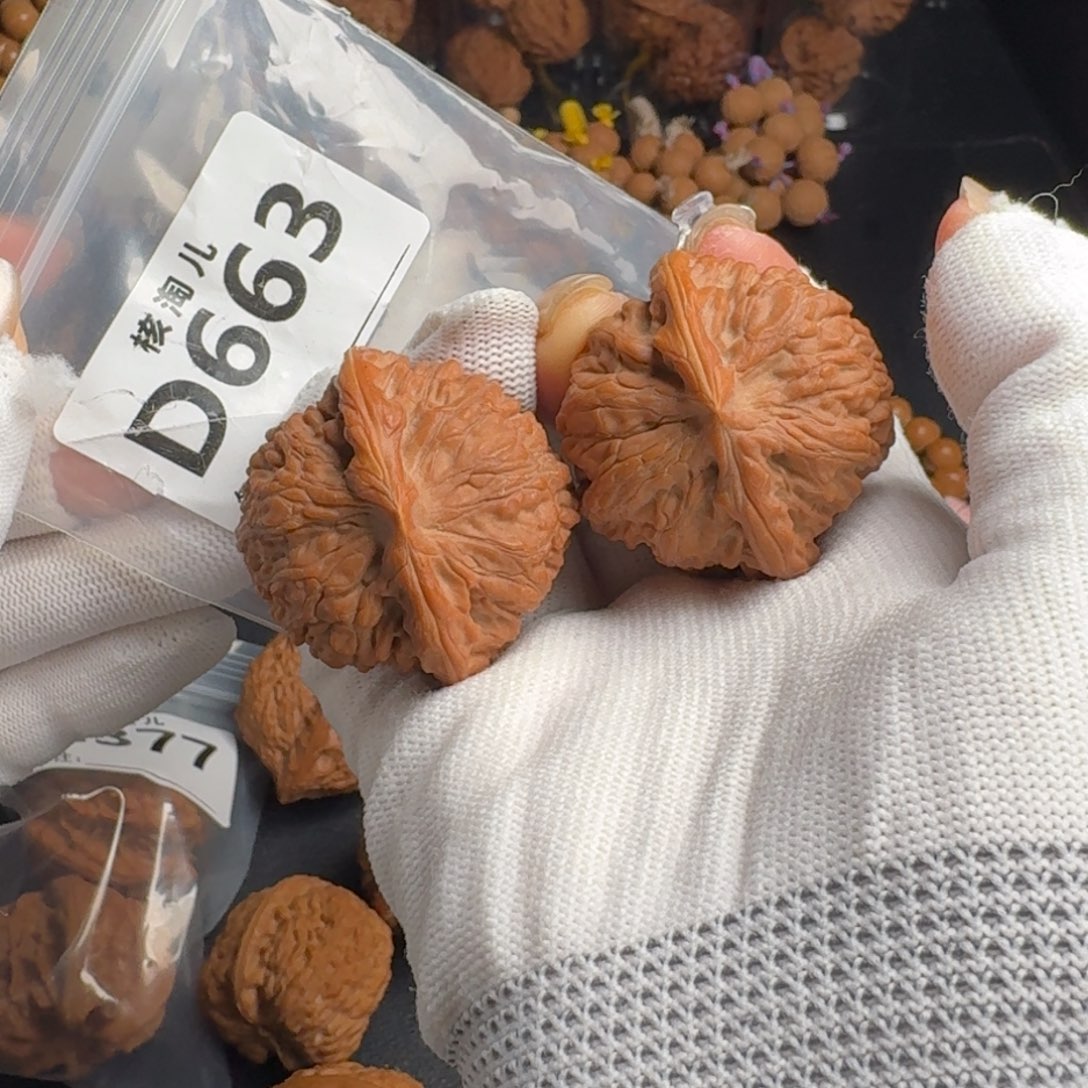 把件文玩核桃42莲花D663