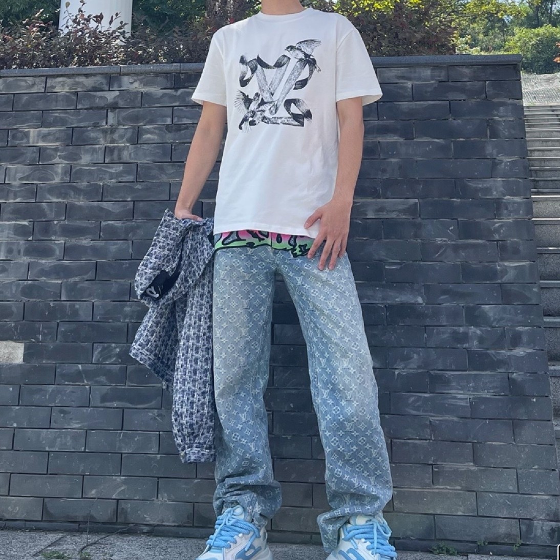 99新 LouisVuitton/路易威登 SS23和平鸽短袖/XL码/Y0808